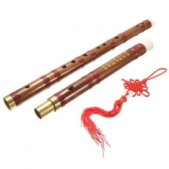 Handmade Traditional Chinese Musical Instrument D Key Bamboo Flute 61mm