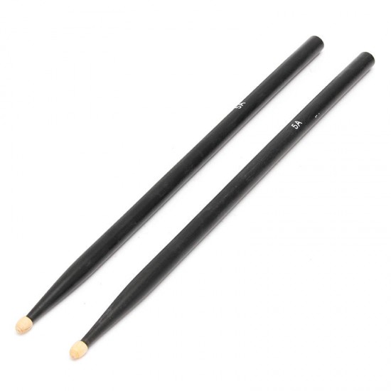 1 Pair Black Maple Wood Drum Sticks 5A Wood Tip Drummer Instrument Drumsticks