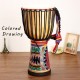 10 Inch African Hand Drum Mahogany Body Musical Instrument