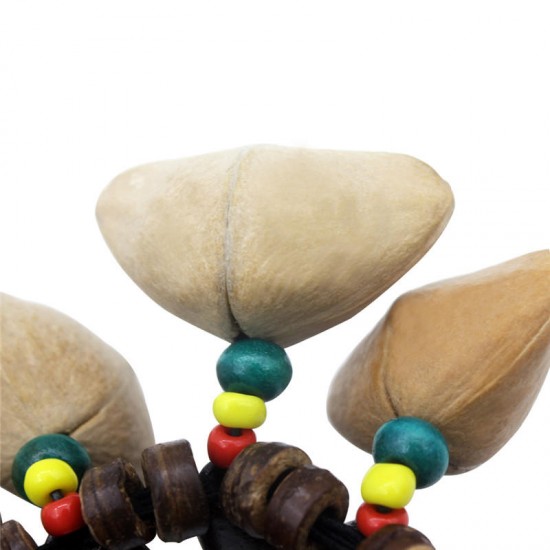 IRIN Handmade Shell Nuts Hand Bell for African Djembe Drum Percussion Instruments Accessories