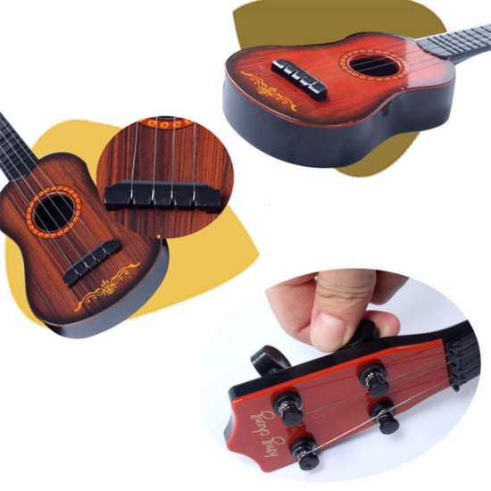 17 Inch Children Educational Plastic Ukulele Musical Toy Four Strings for Kids