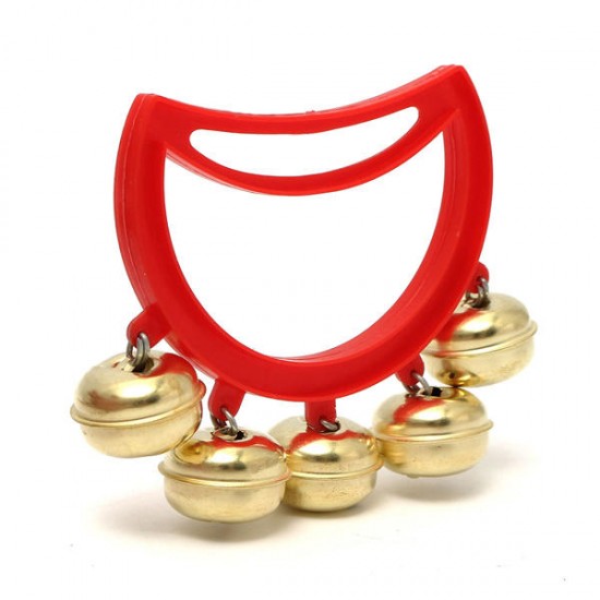 Colorful Hand Bell Jingles Percussion Musical Instrument Kids Christmas Toy