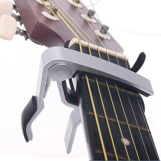 Aluminum Alloy Release Spring Trigger Capo for Electric Acoustic Guitars