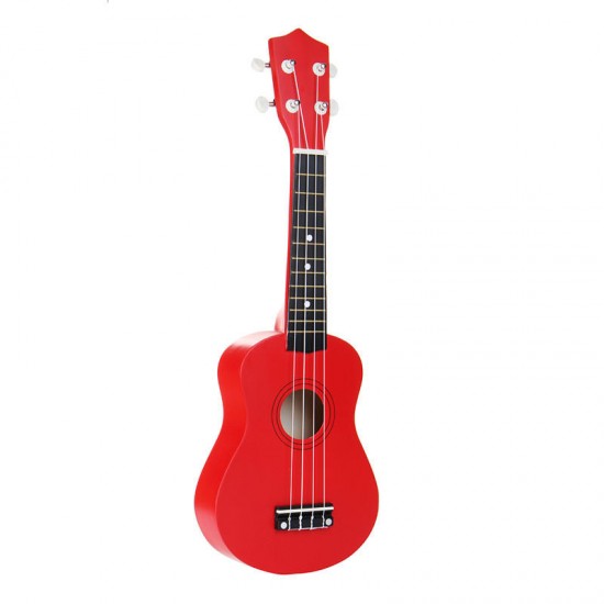 21 Inch Basswood Soprano Ukulele with Gig Bag Tuner Red