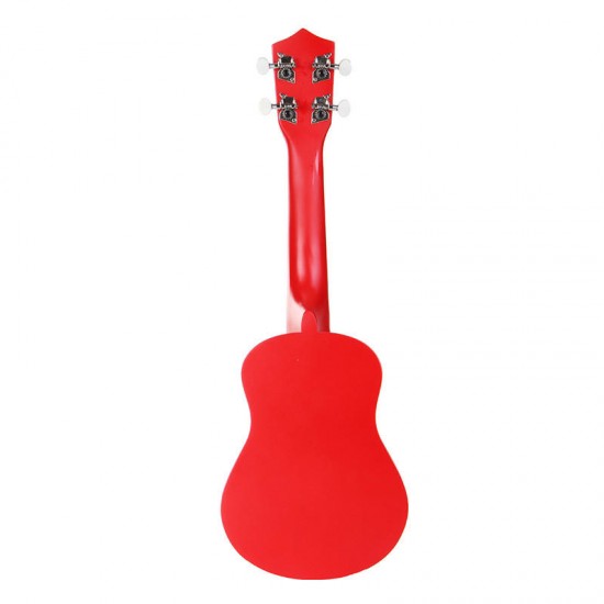 21 Inch Basswood Soprano Ukulele with Gig Bag Tuner Red