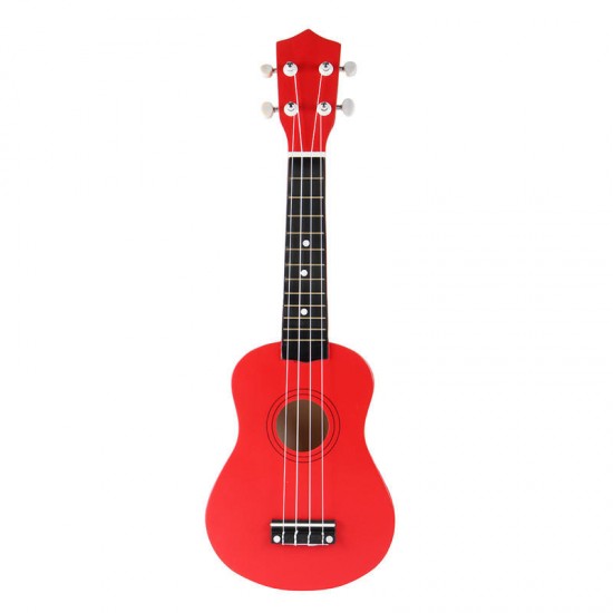 21 Inch Basswood Soprano Ukulele with Gig Bag Tuner Red