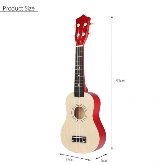 21 Inch Burlywood Soprano Ukulele Uke Hawaiian Guitar 12 Fret With Tuner Strap Carrying Bag