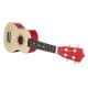 21 Inch Burlywood Soprano Ukulele Uke Hawaiian Guitar 12 Fret With Tuner Strap Carrying Bag