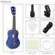 21 Inch Economic Soprano Ukulele Uke Musical Instrument With Gig bag Strings Tuner Blue