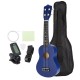 21 Inch Economic Soprano Ukulele Uke Musical Instrument With Gig bag Strings Tuner Blue