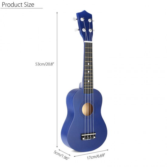 21 Inch Economic Soprano Ukulele Uke Musical Instrument With Gig bag Strings Tuner Blue