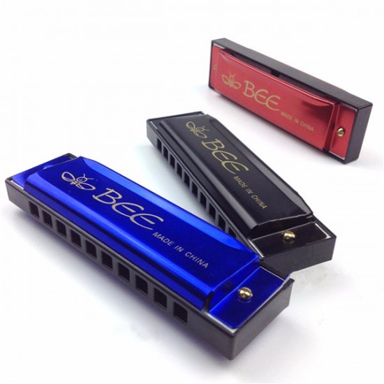 BEE 10 Holes 40 Tone C Key Harmonica Mouth Organ Musical Instrument Gift Toy