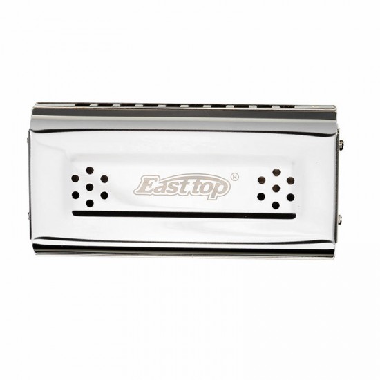 EASTTOP T10-2 10 Holes Blues Harp Harmonica with Two Sides Two Tunes C G Key