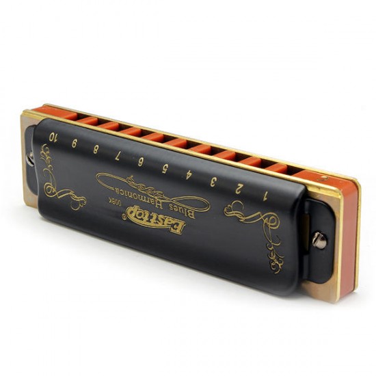 Easttop T008K 10 Hole Blues Harmonica A B C D E F G