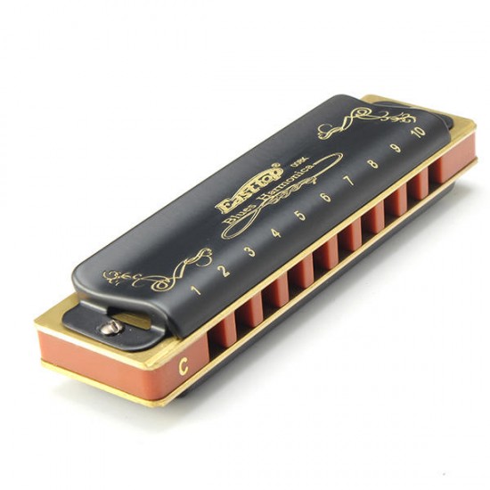 Easttop T008K 10 Hole Blues Harmonica A B C D E F G