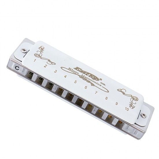 Easttop T008LS 10 hål C Key Bruce Blues Harmonica