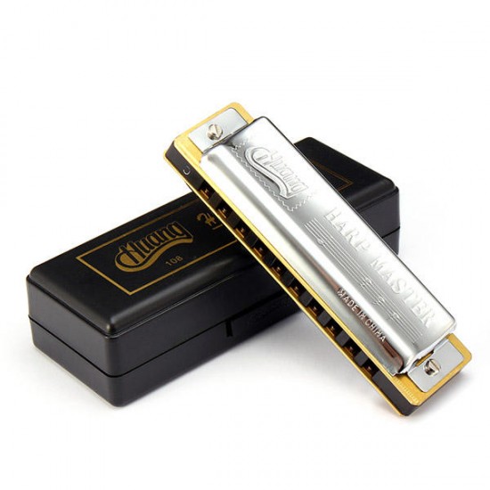 HUANG 108 10 Hole Blues Harmonica C Key