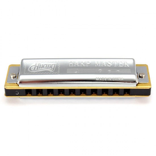 HUANG 108 10 Hole Blues Harmonica C Key