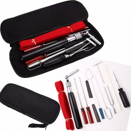 13Pcs Professional Piano Tuning Maintenance Tool Kits Wrench Hammer Screwdriver with Case US 13Pcs Professional Piano Tuning Maintenance Tool Kits Wrench Hammer Screwdriver with Case US