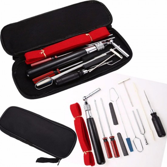 13Pcs Professional Piano Tuning Maintenance Tool Kits Wrench Hammer Screwdriver with Case US