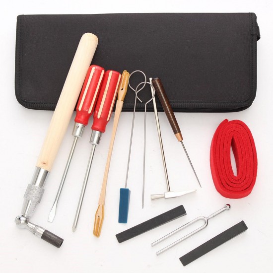 13Pcs Professional Piano Tuning Maintenance Tool Kits Wrench Hammer Screwdriver with Case US 13Pcs Professional Piano Tuning Maintenance Tool Kits Wrench Hammer Screwdriver with Case US