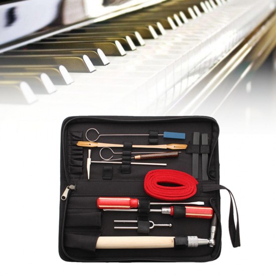 13Pcs Professional Piano Tuning Maintenance Tool Kits Wrench Hammer Screwdriver with Case US