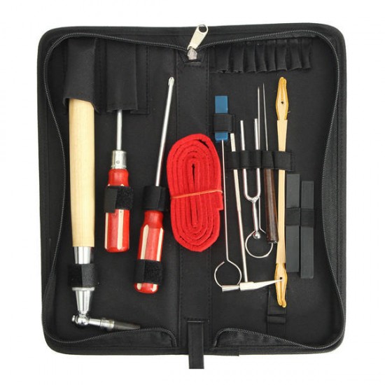 13pcs Professional Piano Tuning Maintenance Toolkits Hammer Screwdriver with Case