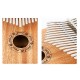 17 Key African Mahogany Wooden Kalimba Thumb Piano Finger Percussion Music Mbira