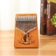 17 Key Mahogany Kalimba Veneer Mini Thumb Piano Keyboard Carved Tone Instrument