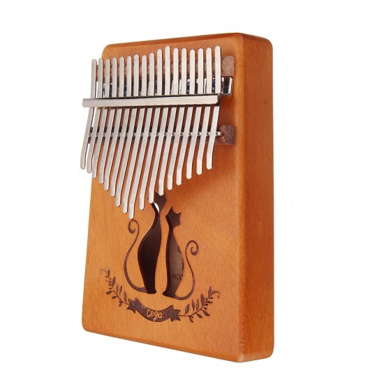 17 Key Mahogany Kalimba Veneer Mini Thumb Piano Keyboard Carved Tone Instrument 17 Key Mahogany Kalimba Veneer Mini Thumb Piano Keyboard Carved Tone Instrument