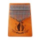 17 Key Mahogany Kalimba Veneer Mini Thumb Piano Keyboard Carved Tone Instrument