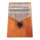 17 Keys Wood Kalimba Mahogany Thumb Piano Finger Percussion With Tuning Hammer