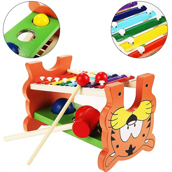 2 In 1 Wooden Tap Xylophone Education Musical Instruments for Children