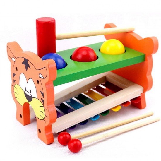 2 In 1 Wooden Tap Xylophone Education Musical Instruments for Children