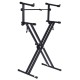 2 Tiers X Style Adjustable Keyboard Stand Folding Electronic Piano Holder 2 Tiers X Style Adjustable Keyboard Stand Folding Electronic Piano Holder