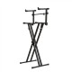 2 Tiers X Style Adjustable Keyboard Stand Folding Electronic Piano Holder