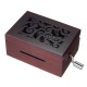 15 Tone DIY Hand Cranked Carved Music Box Classic Box With Hole Puncher 30 Pcs Paper Tapes