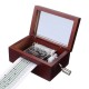 15 Tone DIY Hand Cranked Carved Music Box Classic Red Box With Hole Puncher 30 Pcs Paper Tapes