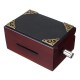 15 Tone DIY Hand Cranked Carved Music Box Classic Red Box With Hole Puncher 30 Pcs Paper Tapes