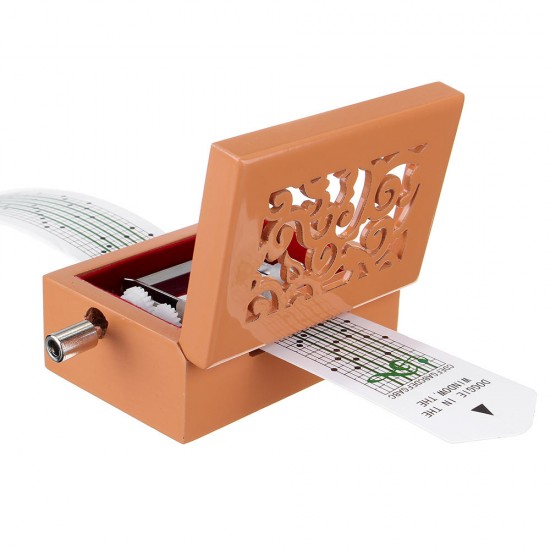15 Tone DIY Hand Cranked Carved Music Box With Hole Puncher 30 Pcs Paper Tapes 15 Tone DIY Hand Cranked Carved Music Box With Hole Puncher 30 Pcs Paper Tapes