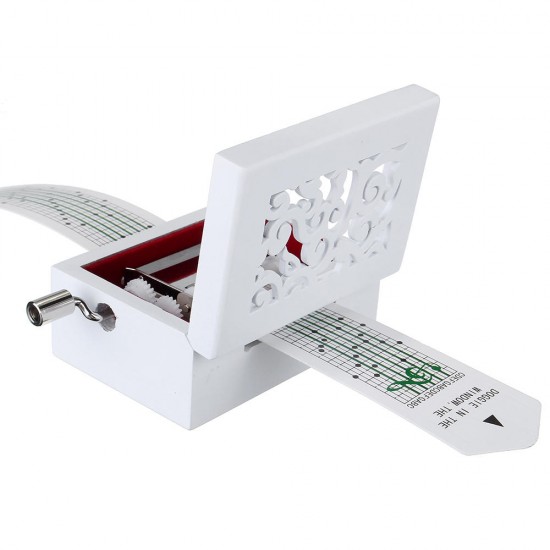 15 Tone DIY Hand Cranked Carved Music Box With Hole Puncher 30 Pcs Paper Tapes 15 Tone DIY Hand Cranked Carved Music Box With Hole Puncher 30 Pcs Paper Tapes