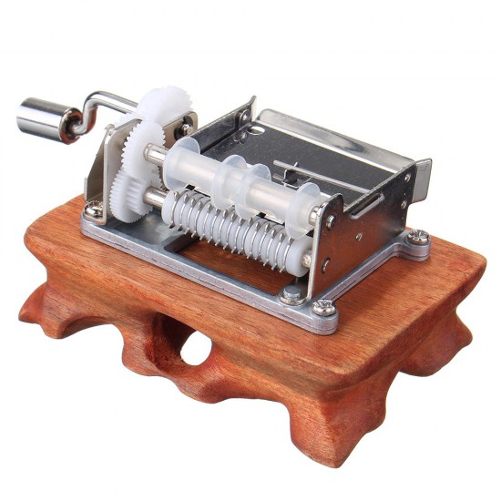 15 Tone DIY Hand Cranked Rosewood Music Box With Hole Puncher And Paper Tapes