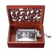 30 Tone DIY Hand Cranked Carved Music Box With Hole Puncher Paper Tapes