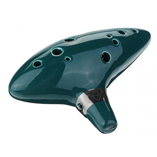 12 Hole Ceromic Ocarina Alto C Tone Handicraft Legend of Zelda Ocarina with Bracket