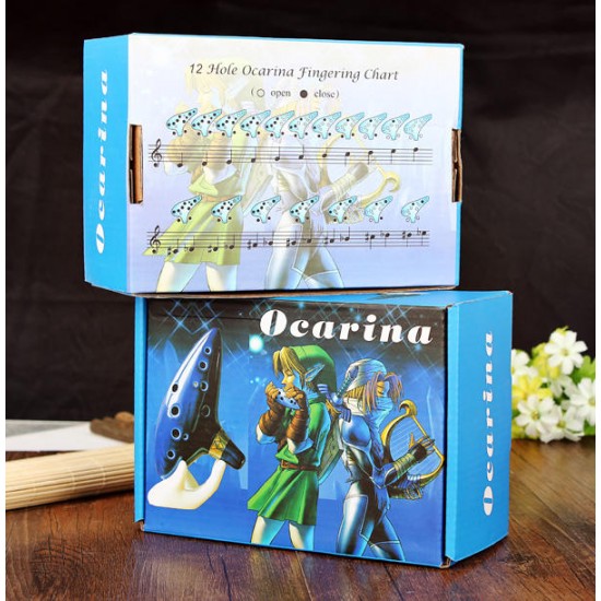 12 Hole Ocarina Ceramic Alto C Tone Legend of Zelda Ocarina Color Box
