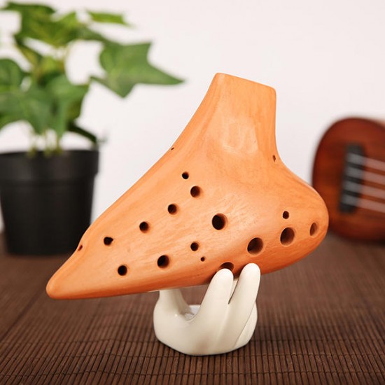 Zero 16 Hole Multi Chamber Ocarina Terracotta Alto C Double Ocarina