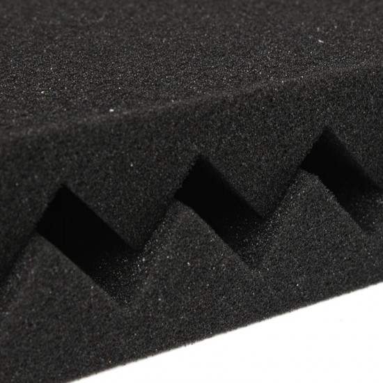 12 Packs Soundproofing Acoustic Studio Wedge Foam Tiles Wall Panels 30*30*2.5cm