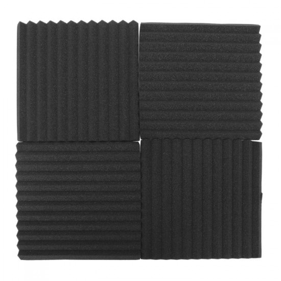 12 Packs Soundproofing Acoustic Studio Wedge Foam Tiles Wall Panels 30*30*2.5cm