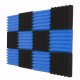 12 Pcs Black Blue Pyramid Acoustic Soundproofing Foam Tile Studio Panel 2"x12"x12" 12 Pcs Black Blue Pyramid Acoustic Soundproofing Foam Tile Studio Panel 2"x12"x12"