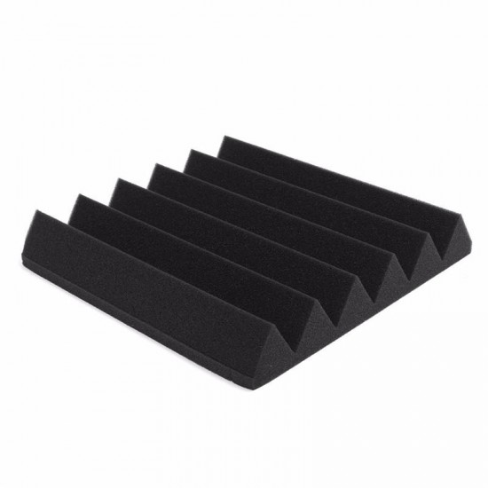 12 Pcs Black Blue Pyramid Acoustic Soundproofing Foam Tile Studio Panel 2"x12"x12"